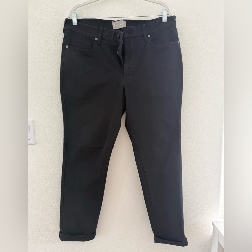 Black Straight-Leg Jeans